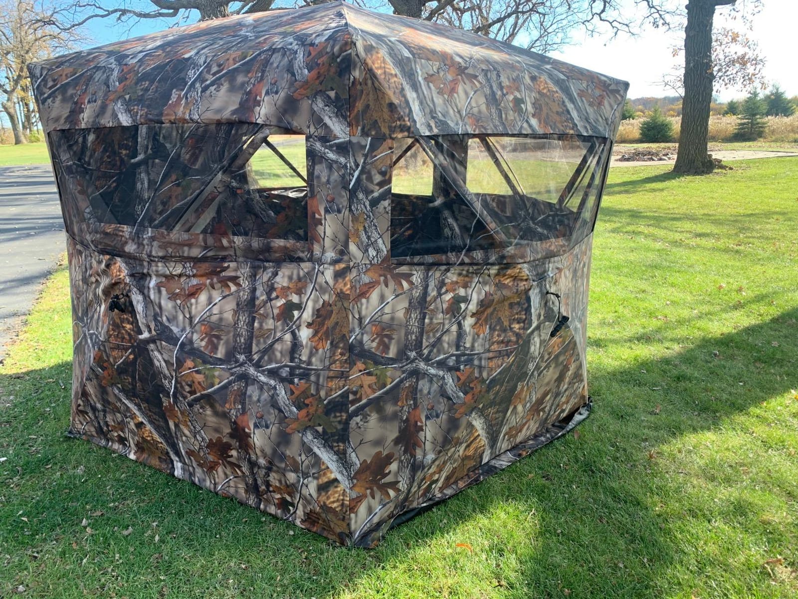 THUNDERBAY Gobbler Lodge 5-Side Hunting Blind, 4 Person Ground Blind for Deer Hunting, 300D Oxford Fabric Deer Ground Blind for Deer Hunting customer photo 2