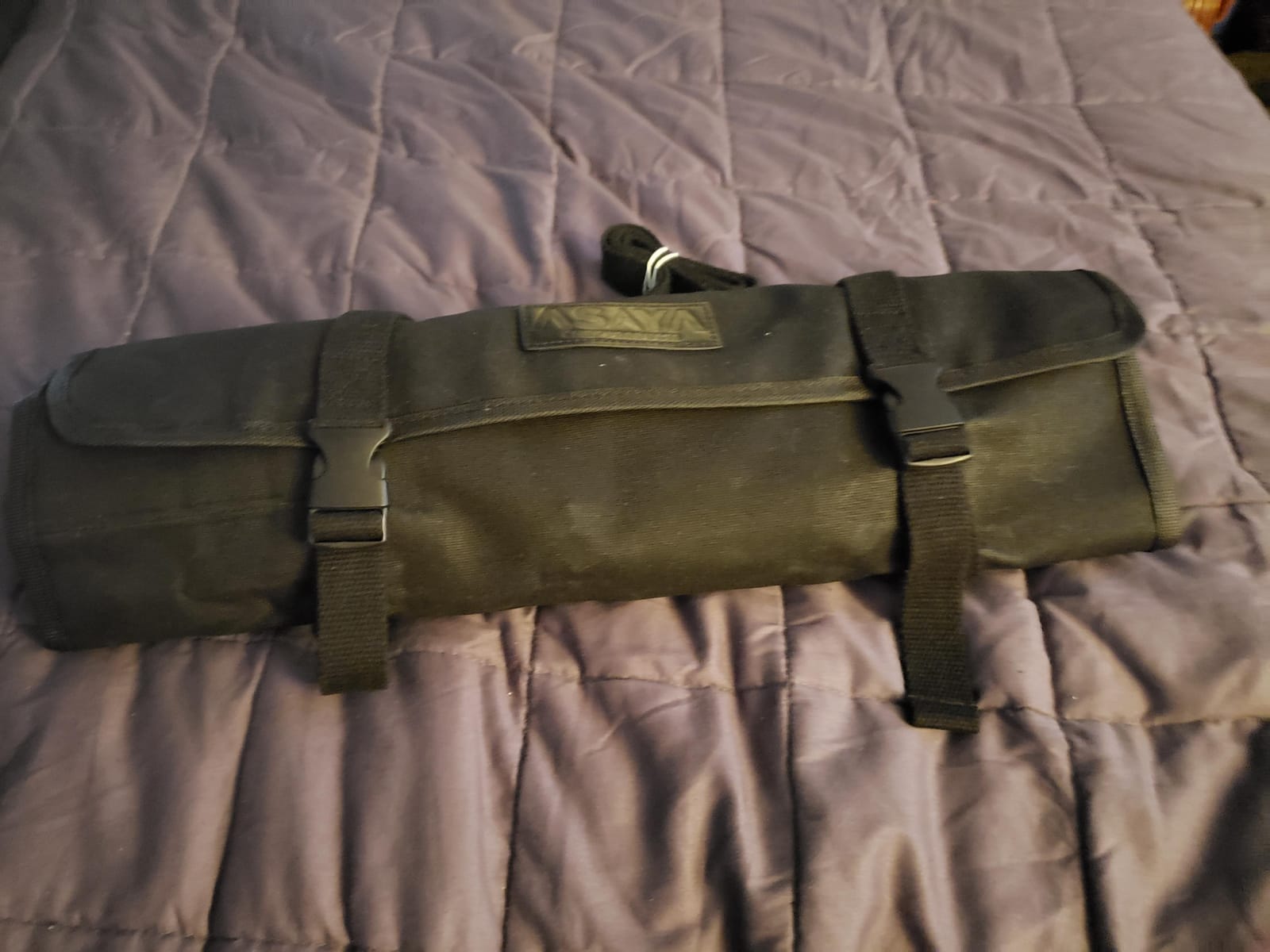 Asaya Waxed Canvas Chef Knife Roll Bag with 10 Slots and a Zipper Pocket - Professional Chef Knife Bag & Storage Case, with Shoulder Strap - Knives Not Included (Brown) customer photo 1