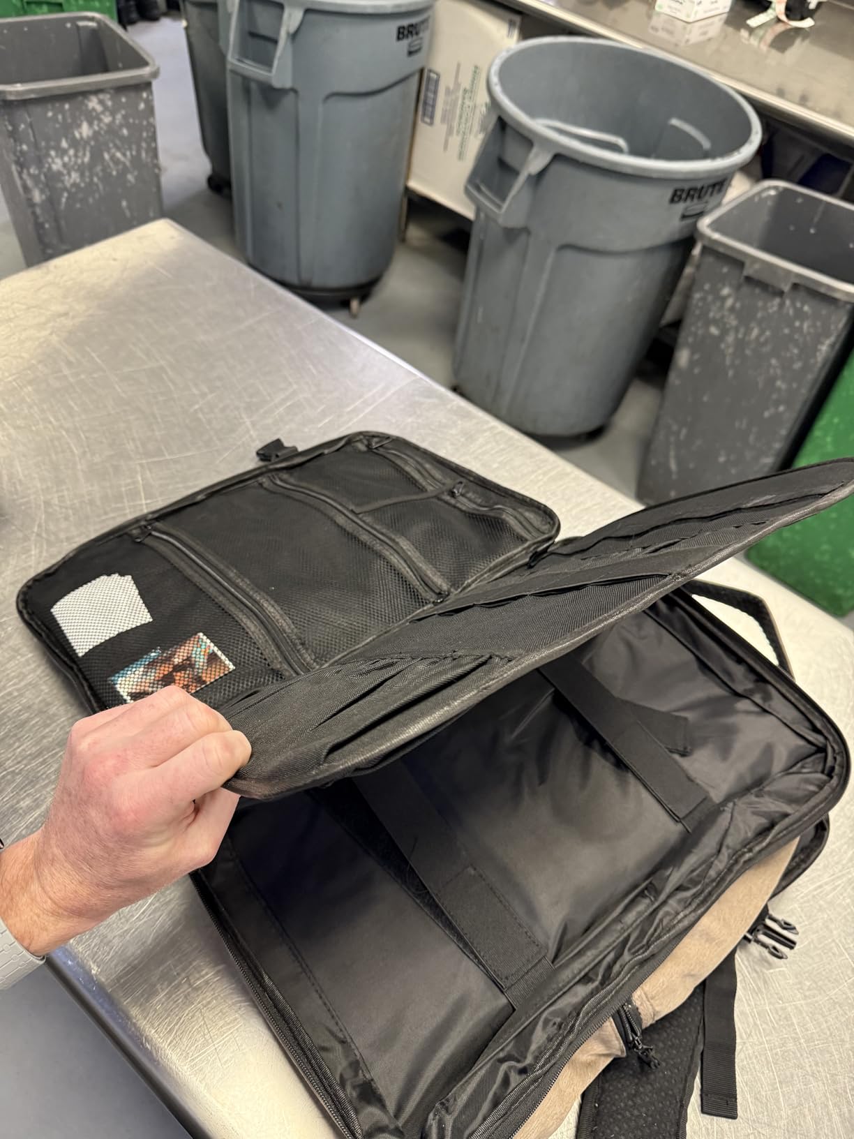 Asaya Chef Knife Backpack with 20-Pocket Knife Roll Bag - Over 30 Storage Pockets Chef Bag, Professional Backpack for Chefs and Culinary Students – Knives Not Included (Grey) customer photo 2