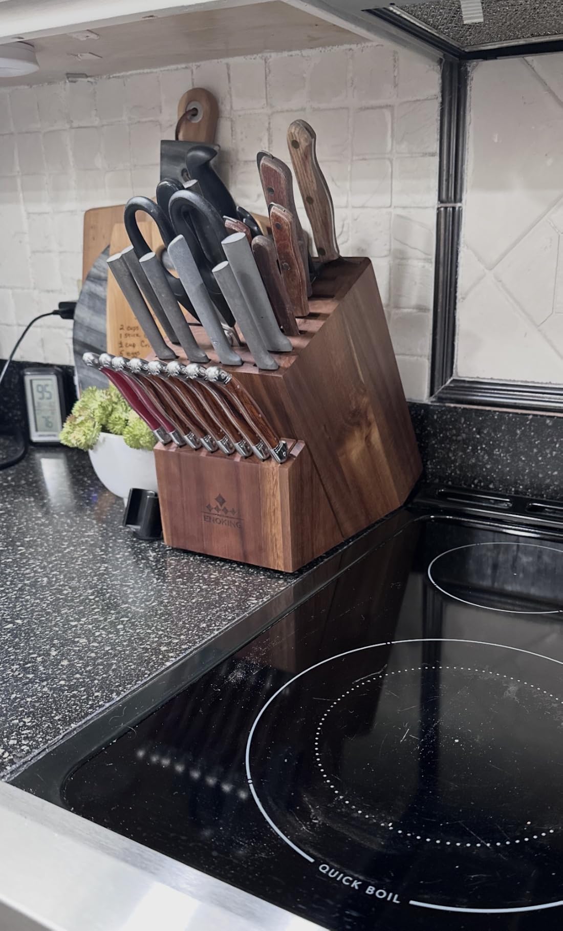 ENOKING Knife Block without Knives, 25 Slots Large Knife Holder customer photo 2