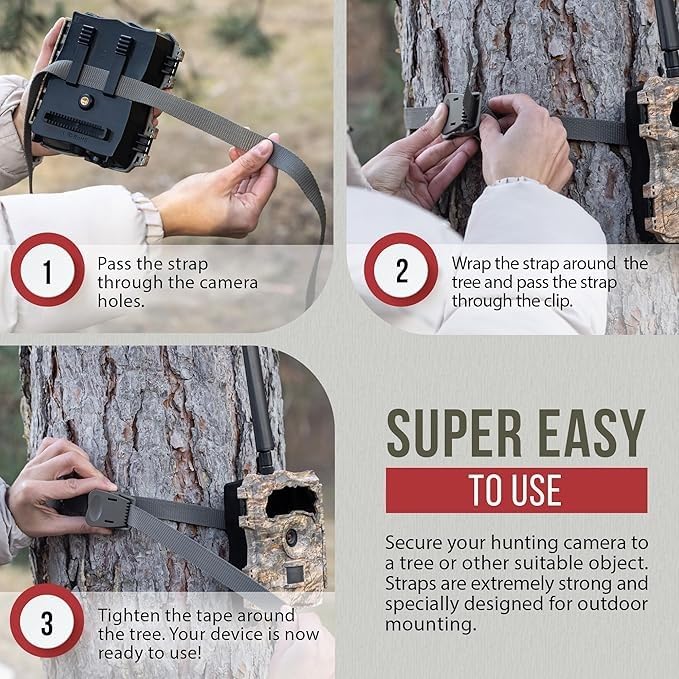 The...Cam Quick Camera Holder EasyStrap-3, Premium 3 Pack Trail Camera Straps,Game Camera Strap,Tree Belts,Durable Nylon Fiber,Hunting Gifts for Men, Hunting Utility Strap for Hanging Trail Cameras customer photo 2