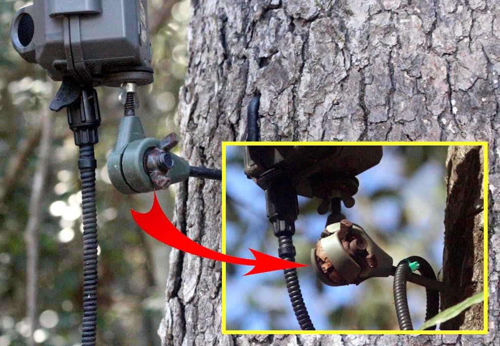 Trail Camera Mount, 4-Pack 360° Tree Bracket, 1/4in Thread, Camo customer photo 1