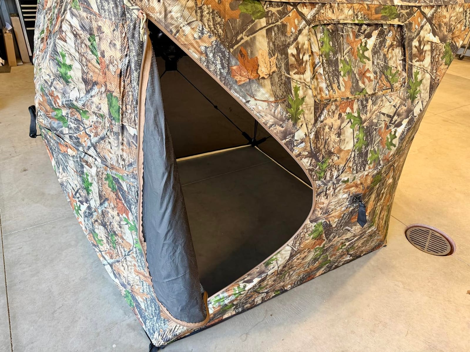 HUNTSEN Portable Hunting Blind - 270°/360°See Through with Floor Mat Dual Door customer photo 2