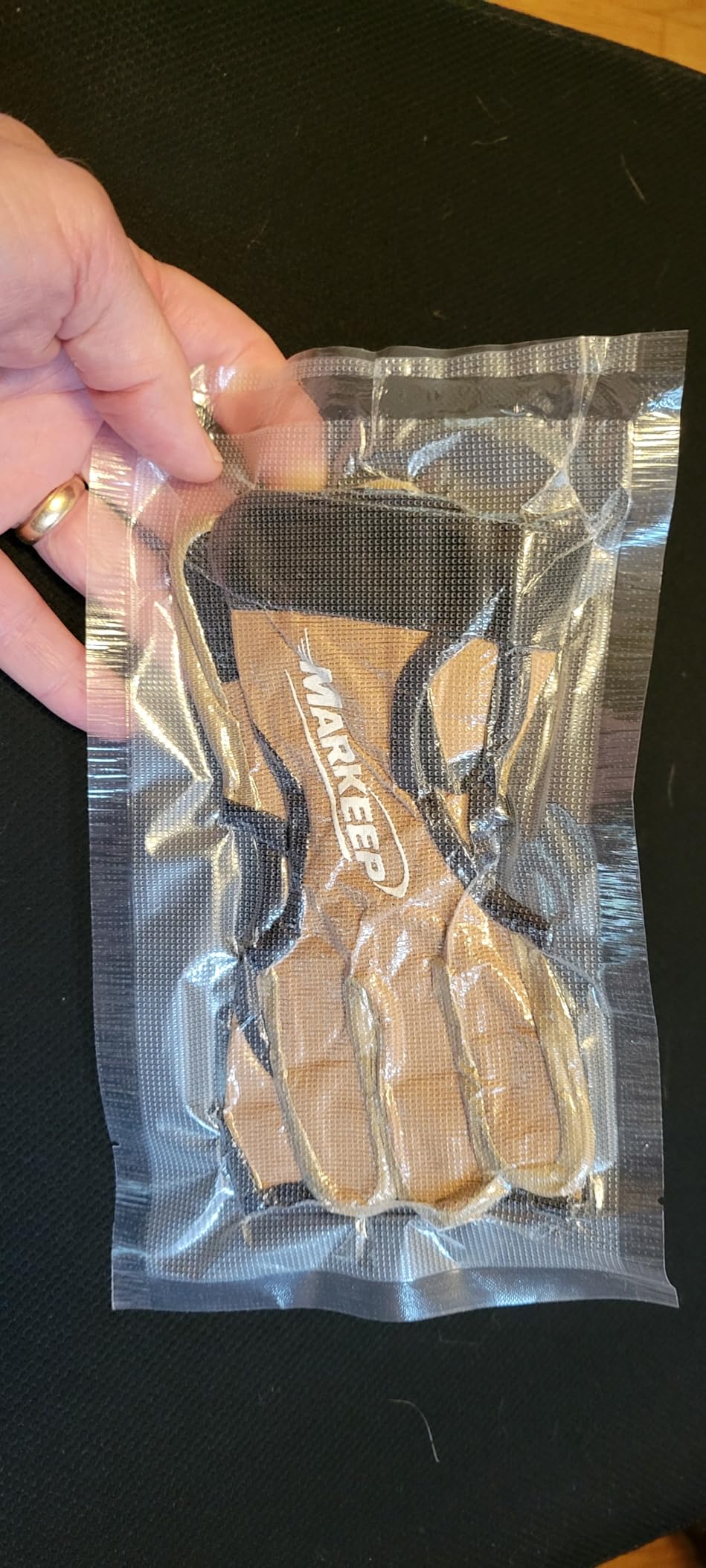 MARKEEP Archery Gloves 2 Packs, Shooting Hunting Three Finger Leather Guard customer photo 2