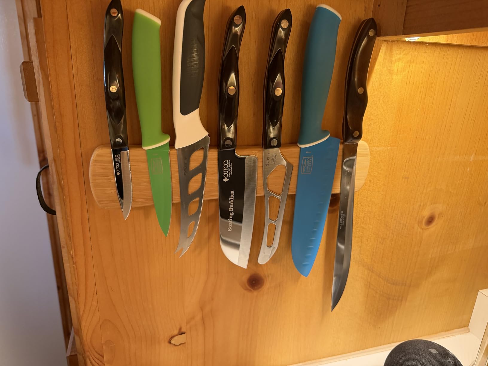 Magnetic Knife Holder, 16 Inch Acacia Wood Knife Strip for Wall or Fridge customer photo 1