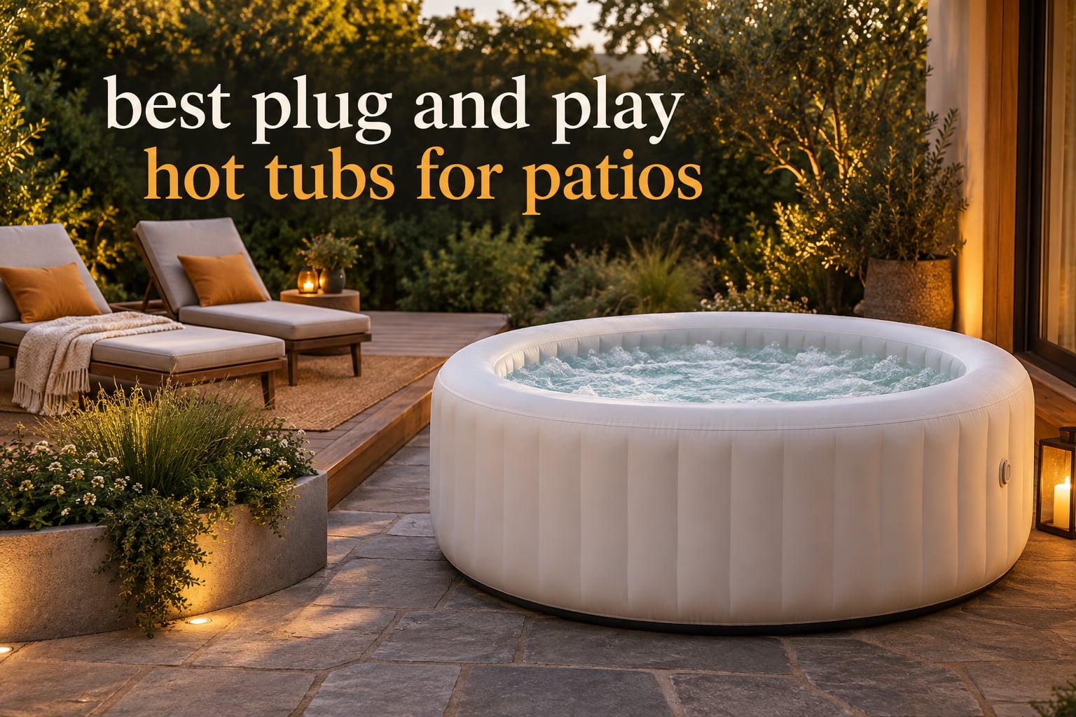 best plug and play hot tubs for patios
