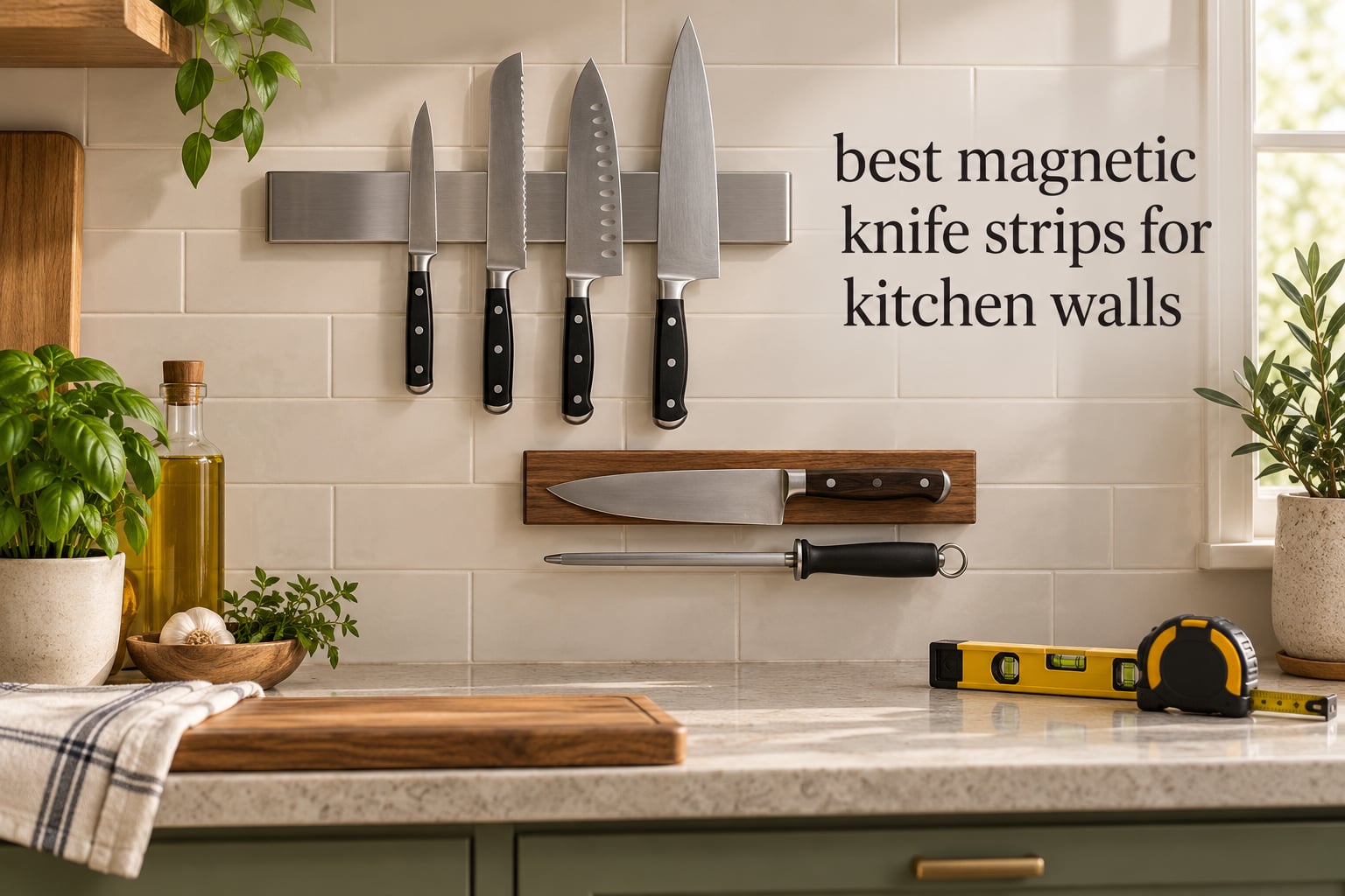 best magnetic knife strips for kitchen walls