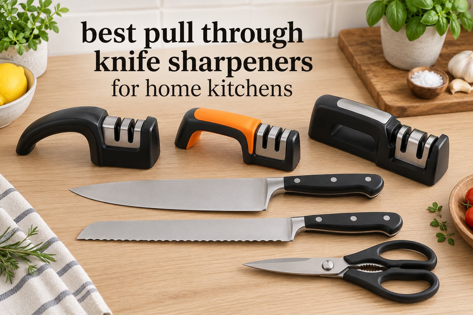 best pull through knife sharpeners for home kitchens